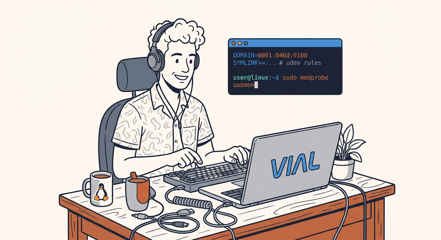 Vial udev rules on Linux